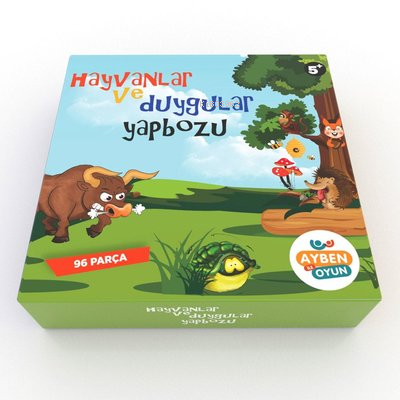  Hayvanlar Ve Duygular Yapbozu (96lı) | Hayvanlar Ve Duygular Yapbozu (96lı) | Kolektif | Aybino | 9786052264225 