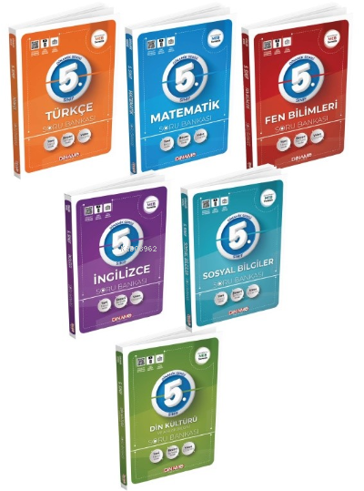  2024 5 Sınıf Soru Bankası SetTürkçe Matematik Fen Bilimleri İnglizce Din Kültürü Sosyal Bilgiler | Kolektif | Dinamo Yayınları (Hazırlık) | 9786059999915 | 