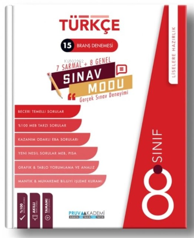 Pruva 8. Sınıf Sınav Modu Türkçe