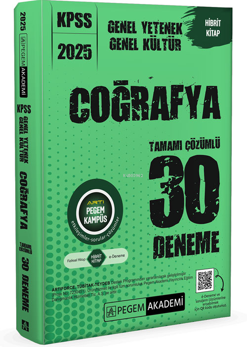 KPSS Genel Yetenek Genel Kültür Coğrafya Tamamı Çözümlü 30 Deneme