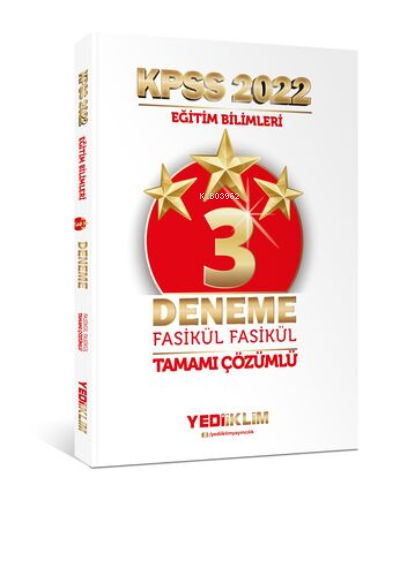  2022 KPSS Eğitim Bilimleri Tamamı Çözümlü Fasikül 3 Yıldız Deneme | Kolektif | Yediiklim Yayıncılık | 9786052898758 | 