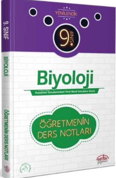  9 Sınıf Biyoloji Öğretmenin Ders Notları | 9 Sınıf Biyoloji Öğretmenin Ders Notları | Kolektif | Editör Yayınevi | 9786052804377 