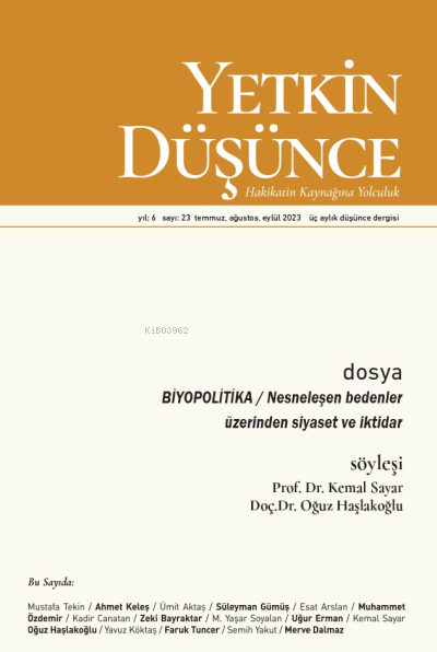 Yetkin Düşünce Sayı 23 ;Biyopolitika