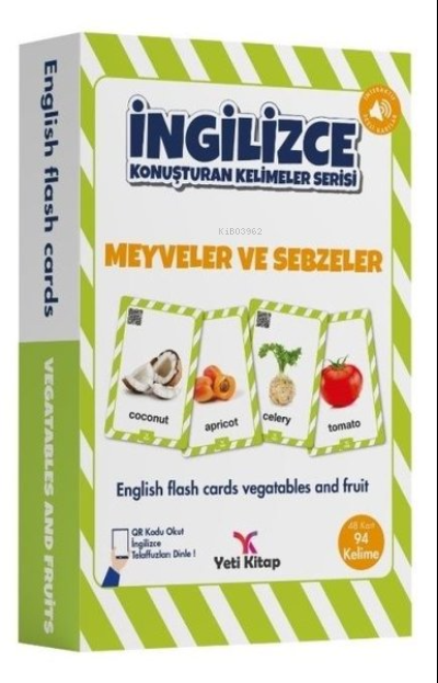 Meyveler ve Sebzeler - İngilizce Konuşturan Kelimeler Serisi English Flash Cards - Vegatables and Fruit