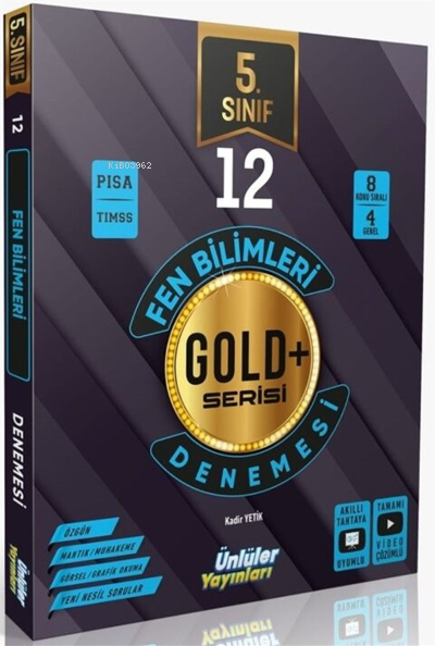  Ünlüler Karması 5 Sınıf Fen Bilimleri 12 Deneme | Kolektif | Ünlüler Karması Yayınları | 9786057105288 | 