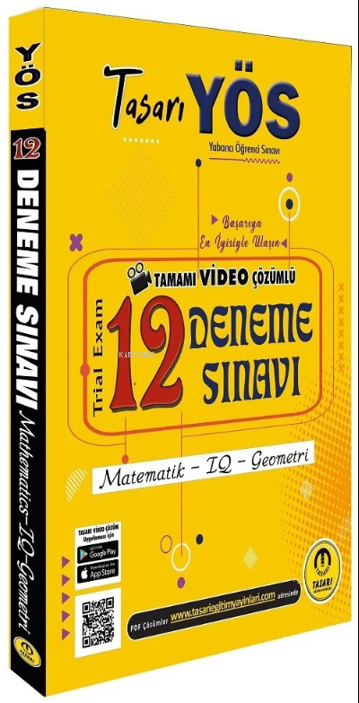  YÖS 12 Video Çözümlü Deneme Tasarı Eğitim Yayınları | YÖS 12 Video Çözümlü Deneme Tasarı Eğitim Yayınları | Kolektif | Tasarı Yayınları | 9786057382016 