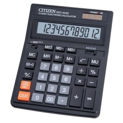  Citizen Hesap Makinesi Büyük Boy İşlem Hafızalı 12 Haneli Sdc 444S | Citizen | 4562195130673 | 