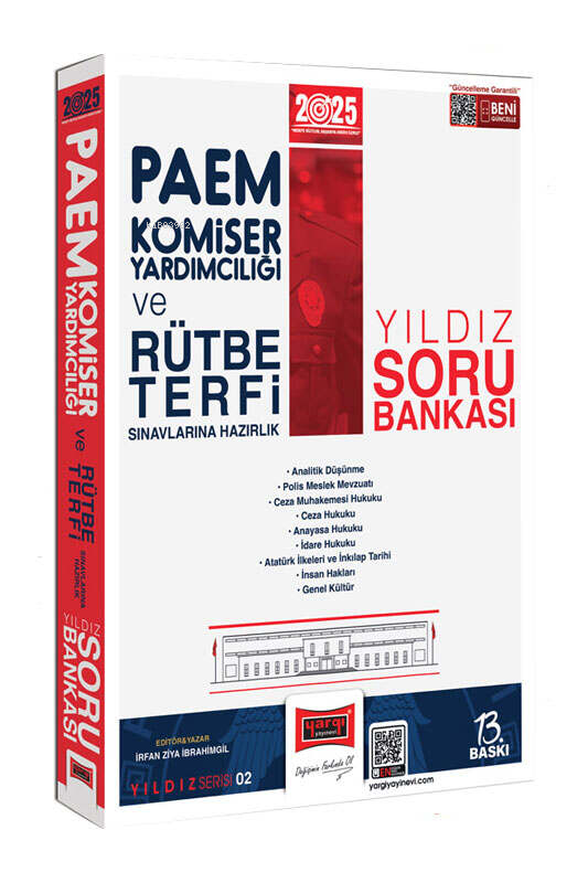  Yargı Yayınları 2025 PAEM Komiser Yardımcılığı ve Rütbe Terfi Sınavlarına Hazırlık Yıldız Soru Bankası | İrfan Ziya İbrahimgil | Yargı Yayınevi | 9786253703585 | 