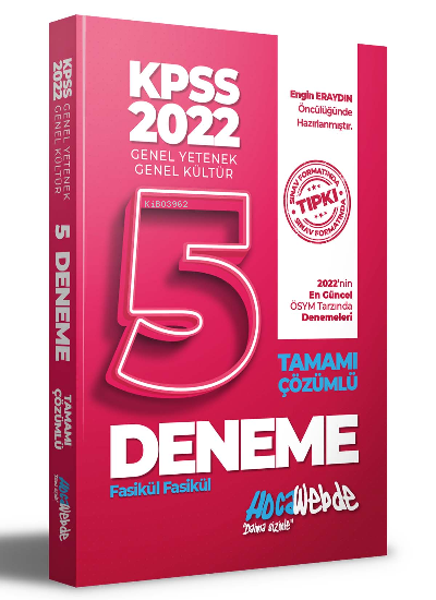  2022 KPSS Genel Yetenek Genel Kültür Tamamı Çözümlü 5 Fasikül Deneme Sınavı | 2022 KPSS Genel Yetenek Genel Kültür Tamamı Çözümlü 5 Fasikül Deneme Sınavı | Kolektif | HocaWebde | 9786057733870 