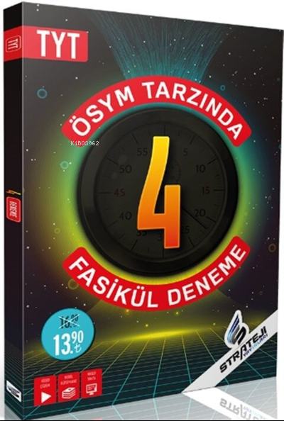 Strateji Bayilik Yayınları TYT 4 Fasikül Denemeleri