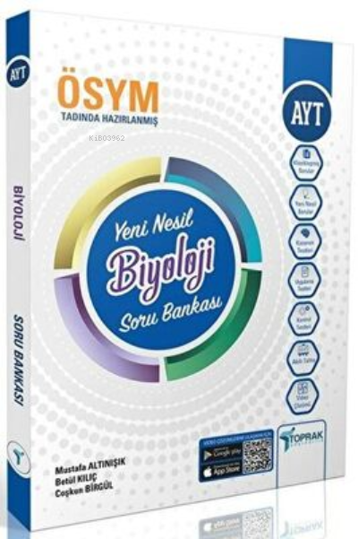  Ayt Biyoloji Soru Bankası | Ayt Biyoloji Soru Bankası | Kolektif | Toprak Yayınları | 9786257972512 