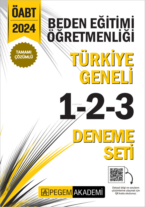 2024 KPSS ÖABT Beden Eğitimi Öğretmenliği Tamamı Çözümlü Türkiye Geneli 1-2-3 (3'lü Deneme Seti)