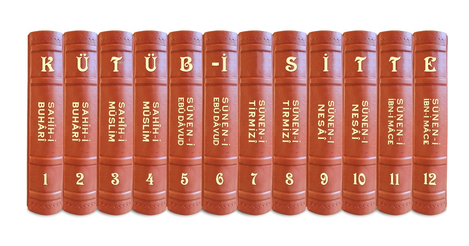 Kütüb-i Sitte - 6 Hadis Kitabının Tercümesi (12 Kitap Takım Termo Deri Lüx Cilt)