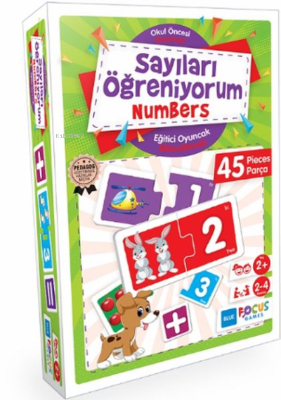  Blue Focus Sayıları Öğreniyorum – Numbers45 Parça | Kolektif | Blue Focus Yayınları | 8681176321131 | 