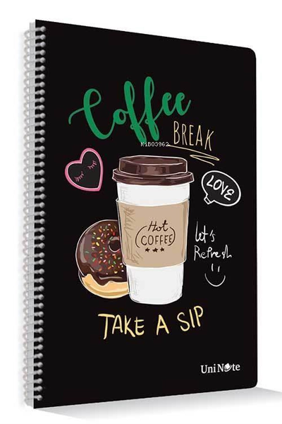 Coffee Spiralli PP Kapak 60 yp Defter Çizgili