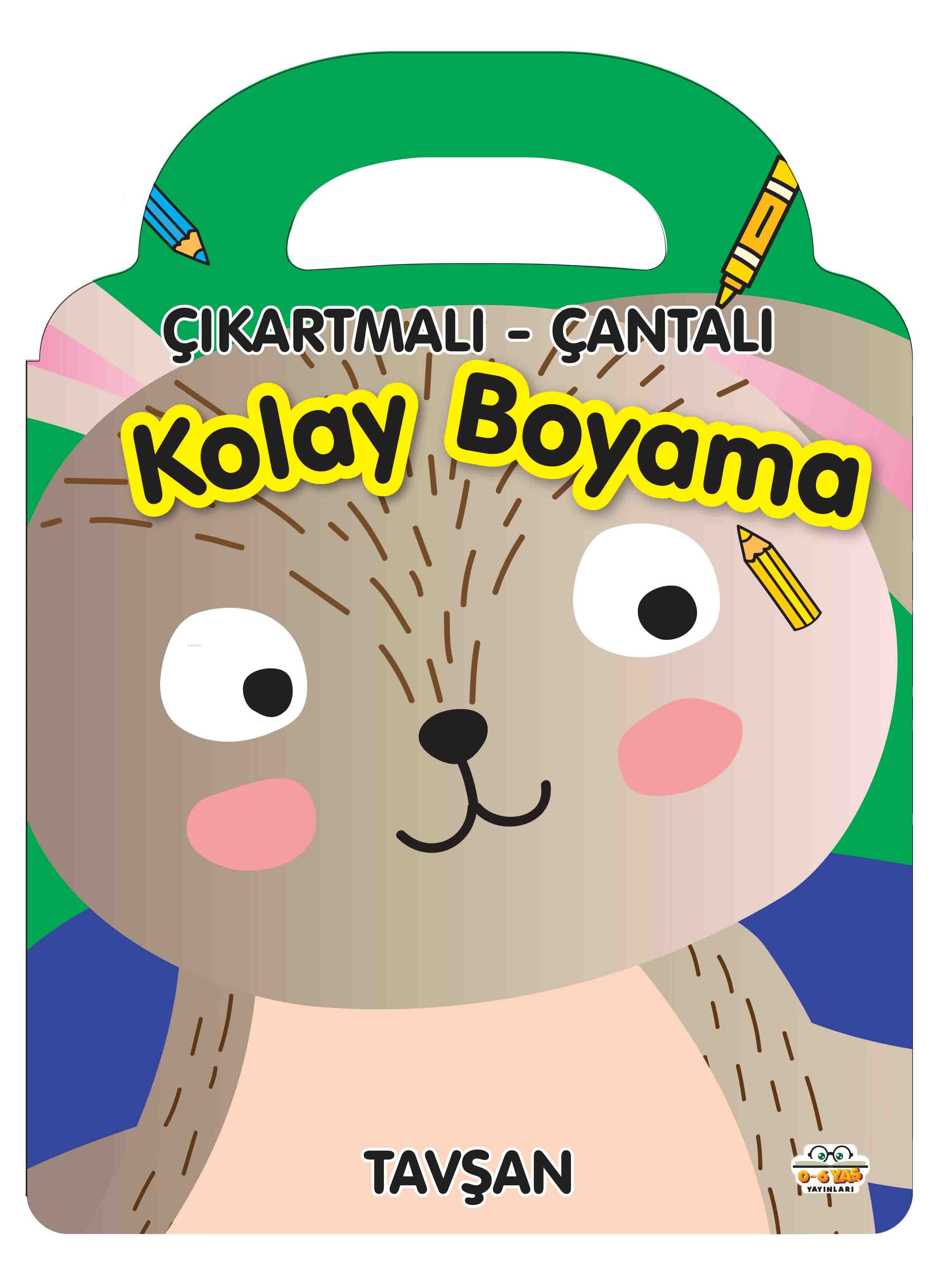 Çıkartmalı Çantalı Kolay  Boyama - Tavşan