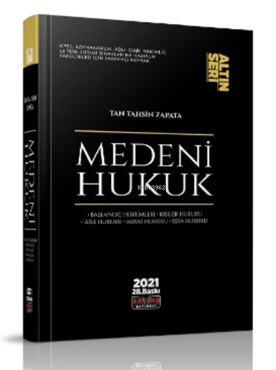  Medeni Hukuk Konu Anlatımı | Tan Tahsin Zapata | Savaş Yayınevi | 9786057038982 | 
