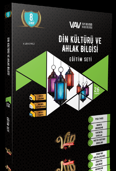  Vip 8Sınıf Din KültVe Ahlak BilKonu AnFasikülü | Kolektif | Vip Yayınları (Hazırlık) | 9786057752161 | 