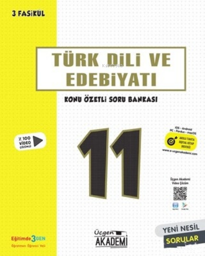 11 Sınıf TÜRK DİLİ VE EDEBİYATI Konu Özetli Soru Bankası | 11 Sınıf TÜRK DİLİ VE EDEBİYATI Konu Özetli Soru Bankası | Kolektif | Üçgen Akademi (Hazırlık) | 9786257152594 