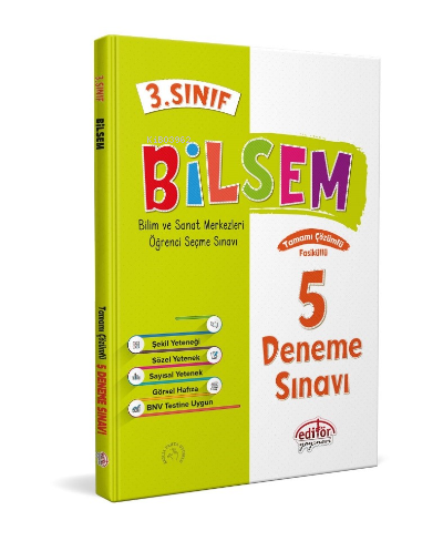 3. Sınıf Bilsem Tamamı Çözümlü 5 Fasikül Deneme Sınavı