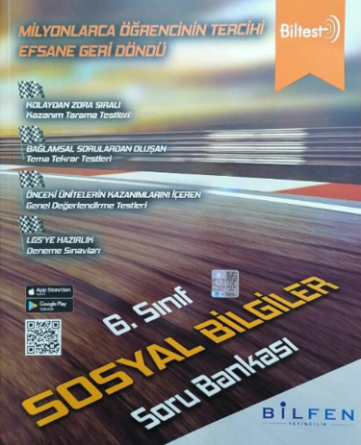  6 Sınıf Biltest Sosyal Bilgiler Sb | Kolektif | Bilfen Yayıncılık | 9786258337761 | 
