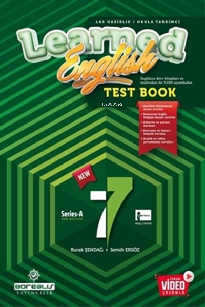  Borealıs 7Sınıf Learned Englısh Test Book *Yeni* | Kolektif | Borealis Yayınevi | 9786257985246 | 