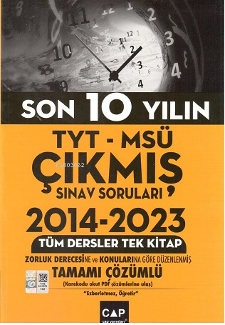 Çap Yayınları TYT MSÜ Son 10 Yılın Çıkmış Soruları