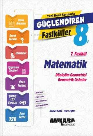  Ankara Yayıncılık Matematik Güçlendiren 7 Fasikül | Ankara Yayıncılık Matematik Güçlendiren 7 Fasikül | Demet Baki | Emre Eşme | Ankara Yayıncılık (Hazırlık) | 9786256711730 