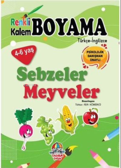 Sebzeler Meyveler - Renkli Kalem Boyama