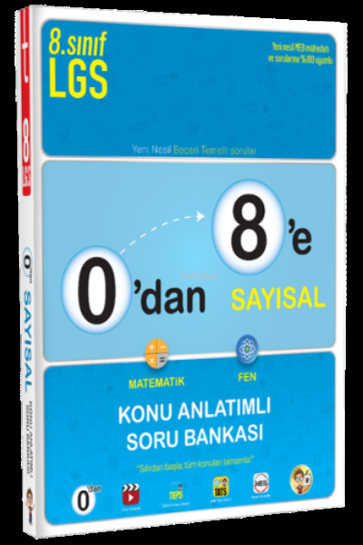 0'dan 8'e Sayısal Konu Anlatımlı Soru Bankası