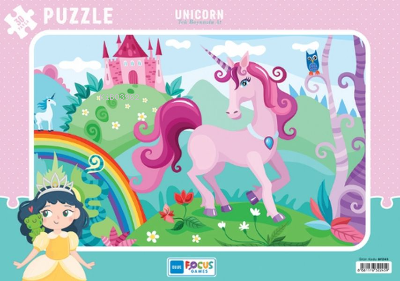 Unicorn 30 Parça Puzzle;Tek Boynuzlu At