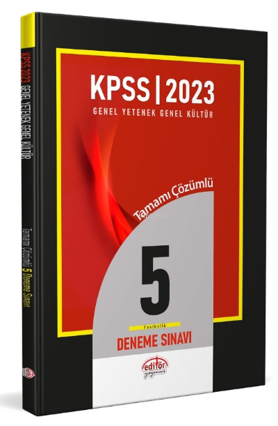 Data 2023 KPSS Genel Yetenek Genel Kültür Tamamı Çözümlü 5 Fasikül Deneme Sınavı