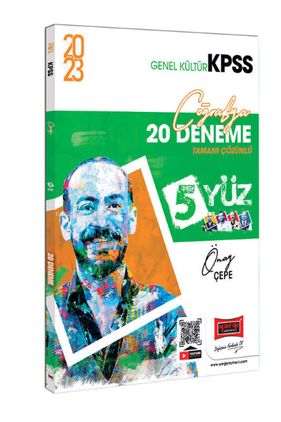  2023 KPSS 5Yüz Coğrafya Tamamı Çözümlü 20 Deneme | 2023 KPSS 5Yüz Coğrafya Tamamı Çözümlü 20 Deneme | Önay Çepe | Yargı Yayınevi | 9786254216398 