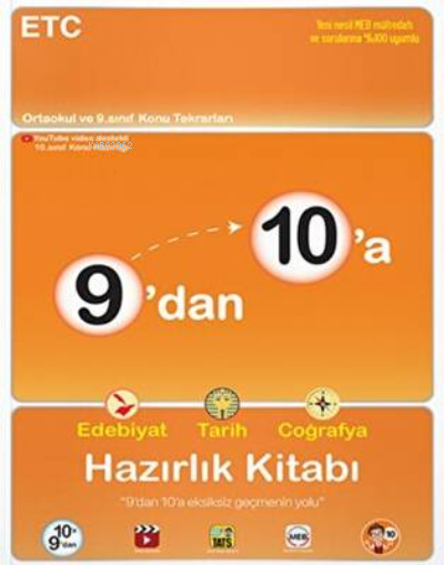 9'dan 10'a Edebiyat Tarih Coğrafya Hazırlık Kitabı