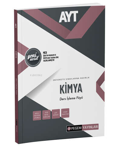  2022 AYT Kimya Ders İşleme Föyü | 2022 AYT Kimya Ders İşleme Föyü | Kolektif | Pegem Akademi Yayıncılık (Sınavlara Hazırlık) | 9780202170794 