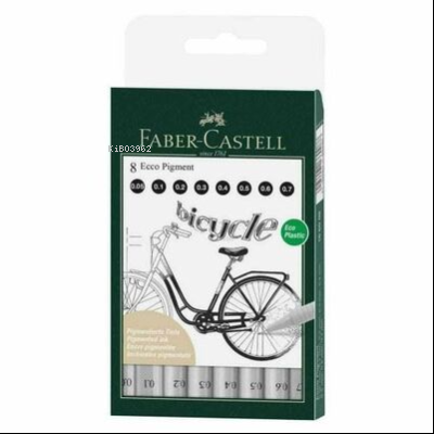  Faber Castell Çizim Kalemi (Ecco Pigment) (8Li Set) (Siyah) (005 01 02 03 04 05 06 07) | Faber Castell | 4005401660088 | 