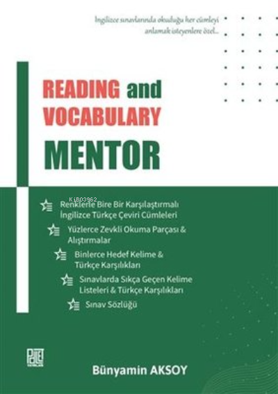  Reading And Vocabulary Mentor | Bünyamin Aksoy | Palet Yayınları | 9786257675338 | 