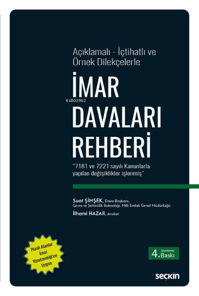  İmar Davaları Rehberi | İmar Davaları Rehberi | Suat Şimşek | İlhami Hazar | Seçkin Yayıncılık | 9789750268892 