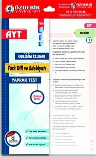 Özdebir AYT Türk Dili ve Edebiyat Gis Yaprak Test