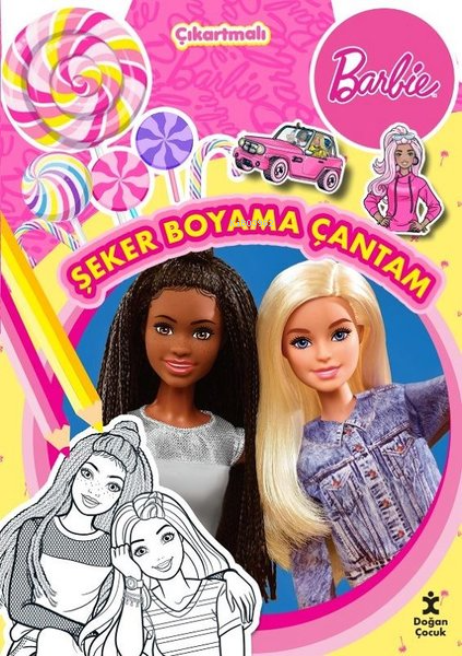 Barbie - Şeker Boyama Çantam - Çıkartmalı