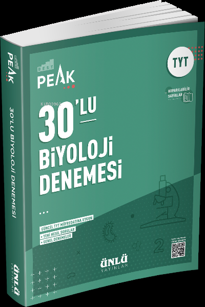 Ünlü TYT Biyoloji BEST PEAK 30lu Branş Denemesi