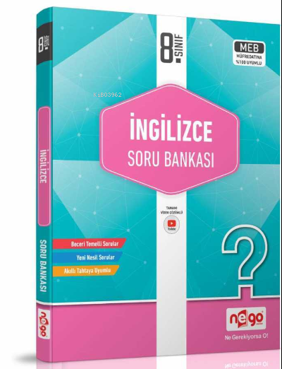 LGS 8.Sınıf İngilizce Soru Bankası Nego Yayınları