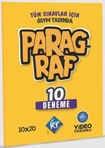  KR Akademi Yayınları Tüm Sınavlar için Paragraf 10 Deneme Video Çözümlü | Kolektif | KR Akademi | 9786256374003 | 