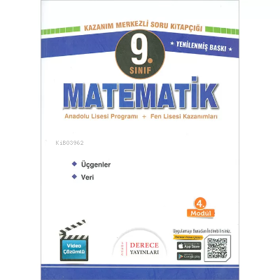  Drc 9Sınıf Matematik ÜçgenlerVeri | Drc 9Sınıf Matematik ÜçgenlerVeri | Kolektif | Derece Yayınları | 9786057943897 