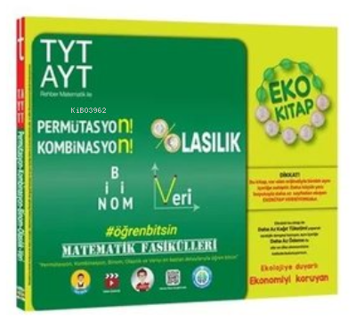 TYT-AYT Matematik Fasikülleri-Permütasyon, Kombinasyon, Olasılık, Binom, Veri Eko