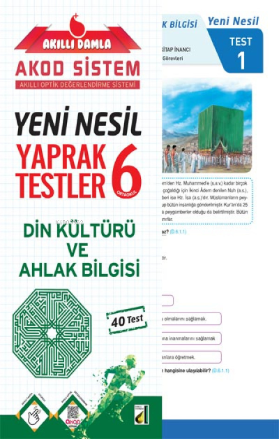 Damla Eğitim Yeni Nesil Din Kültürü ve Ahlâk Bilgisi Yaprak Testler - 6