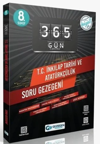 8.Sınıf T.C. İnkılap Tarihi 365 Gün Soru Gezegeni