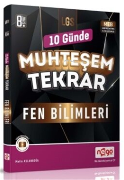 Nego Yayınları 8. Sınıf LGS Fen Bilimleri Muhteşem Tekrar