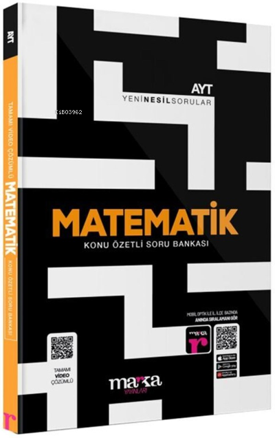  2023 AYT Matematik Konu Özetli Yeni Nesil Soru Bankası Marka Yayınları | Kolektif | Marka Yayıncılık | 9786258476453 | 