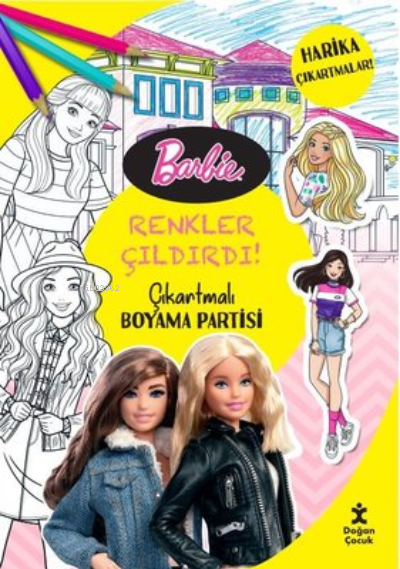 Barbie Renkler Çıldırdı Çıkartmalı Boyama Partisi